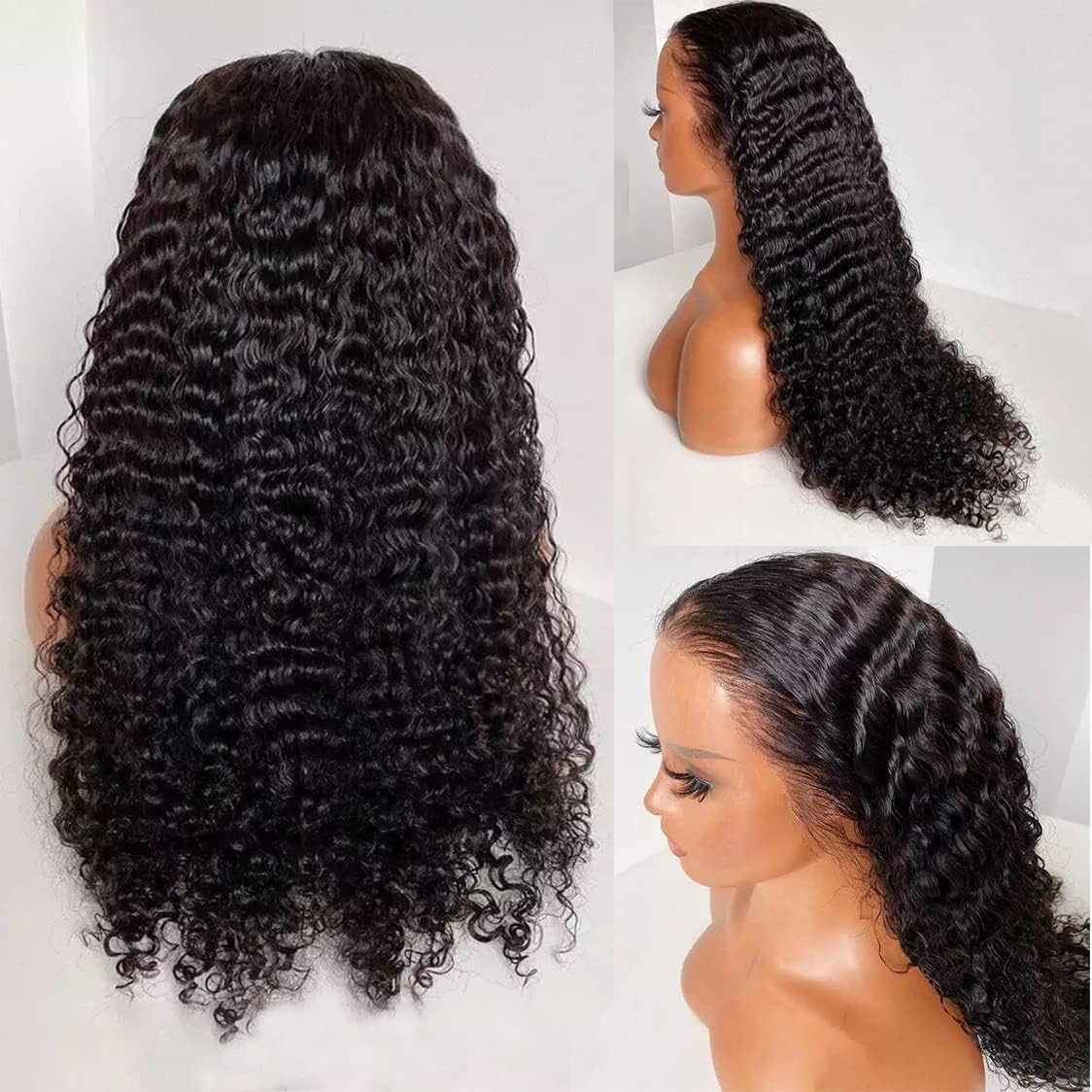 Perruques de cheveux Perruques en cheveux humains lisses avec dentelle frontale, densité 180, for femmes, pré-épilées, 30 à 40 cm(14inches)